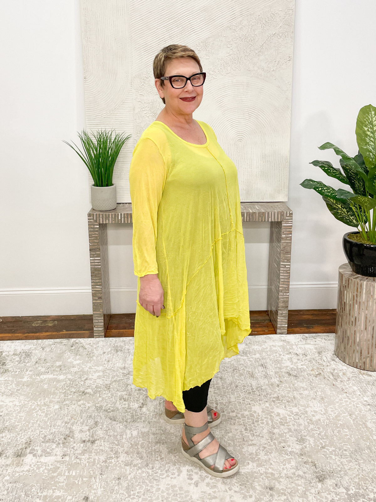 Kozan Maddox Dress, Lime Crush Mesh - Statement Boutique