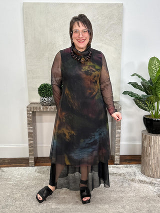 Mallory Dress, Loden Mesh