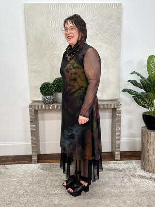 Mallory Dress, Loden Mesh