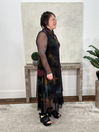 Mallory Dress, Loden Mesh