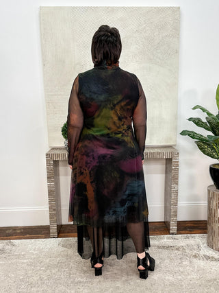 Mallory Dress, Loden Mesh