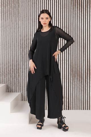 Kozan Mandy Top, Black Mesh - Statement Boutique