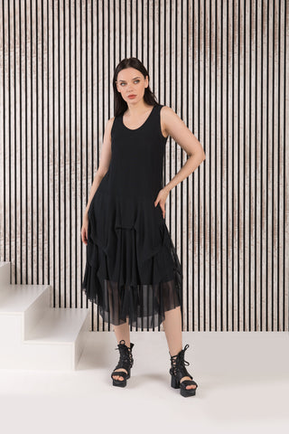 Kozan Martha Dress, Black Mesh - Statement Boutique