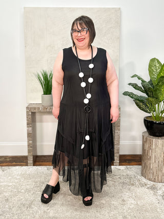 Kozan Martha Dress, Black Mesh - Statement Boutique