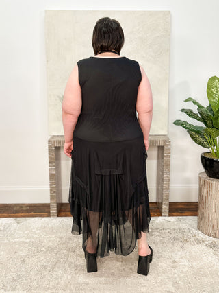 Kozan Martha Dress, Black Mesh - Statement Boutique