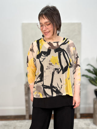 Mayim Top, Limoncello Mesh