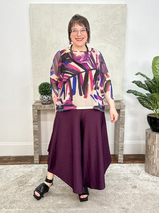 Mayim Top, Sangria Mesh