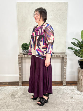 Mayim Top, Sangria Mesh