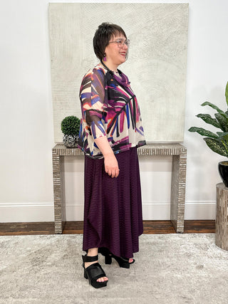 Mayim Top, Sangria Mesh