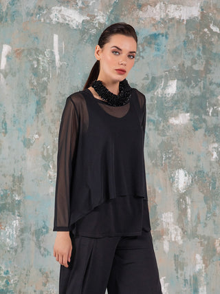 Kozan Mila Topper, Black Mesh - Statement Boutique