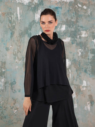 Kozan Mila Topper, Black Mesh - Statement Boutique
