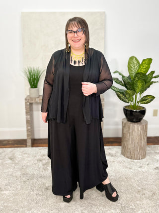 Kozan Mulino Cardigan, Black Mesh - Statement Boutique