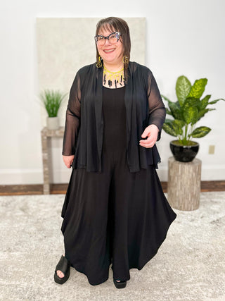 Kozan Mulino Cardigan, Black Mesh - Statement Boutique
