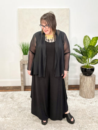 Kozan Mulino Cardigan, Black Mesh - Statement Boutique