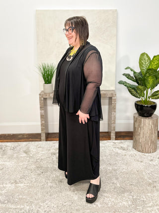 Kozan Mulino Cardigan, Black Mesh - Statement Boutique
