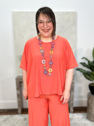 Kozan Truli Tamu Top, Tangerine - Statement Boutique
