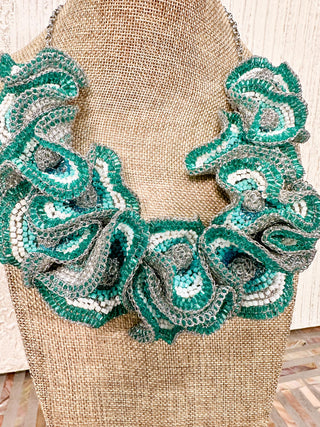 Lavish by Tricia Milaneze Buttercup Necklace, Silver Teal Mix - Statement Boutique