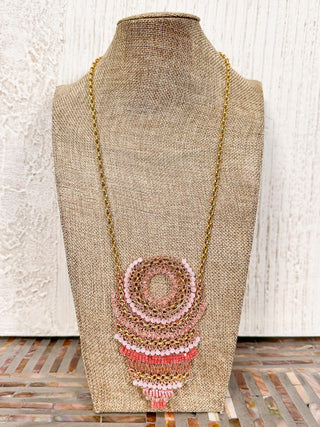 Lavish by Tricia Milaneze Ripples Necklace, Rose Pink Mix - Statement Boutique