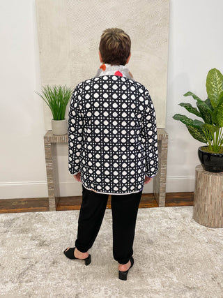 Lemon Grass Reversible Button Front Jacket, Black - Statement Boutique