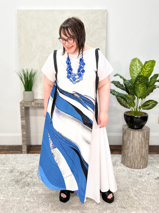 Link Ariel Dress, Blue Print - Statement Boutique