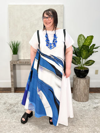 Link Ariel Dress, Blue Print - Statement Boutique