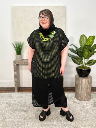 Link Bomu Tunic, Black/Green - Statement Boutique