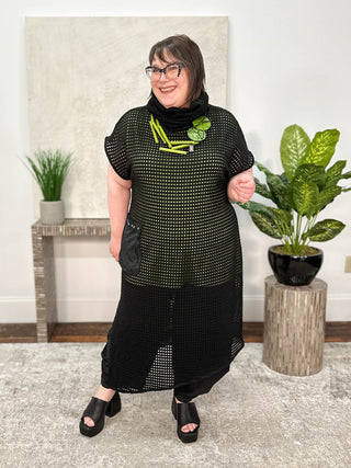 Link Bomu Tunic, Black/Green - Statement Boutique