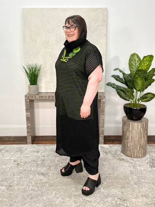 Link Bomu Tunic, Black/Green - Statement Boutique