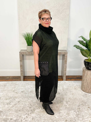 Link Bomu Tunic, Black/Green - Statement Boutique