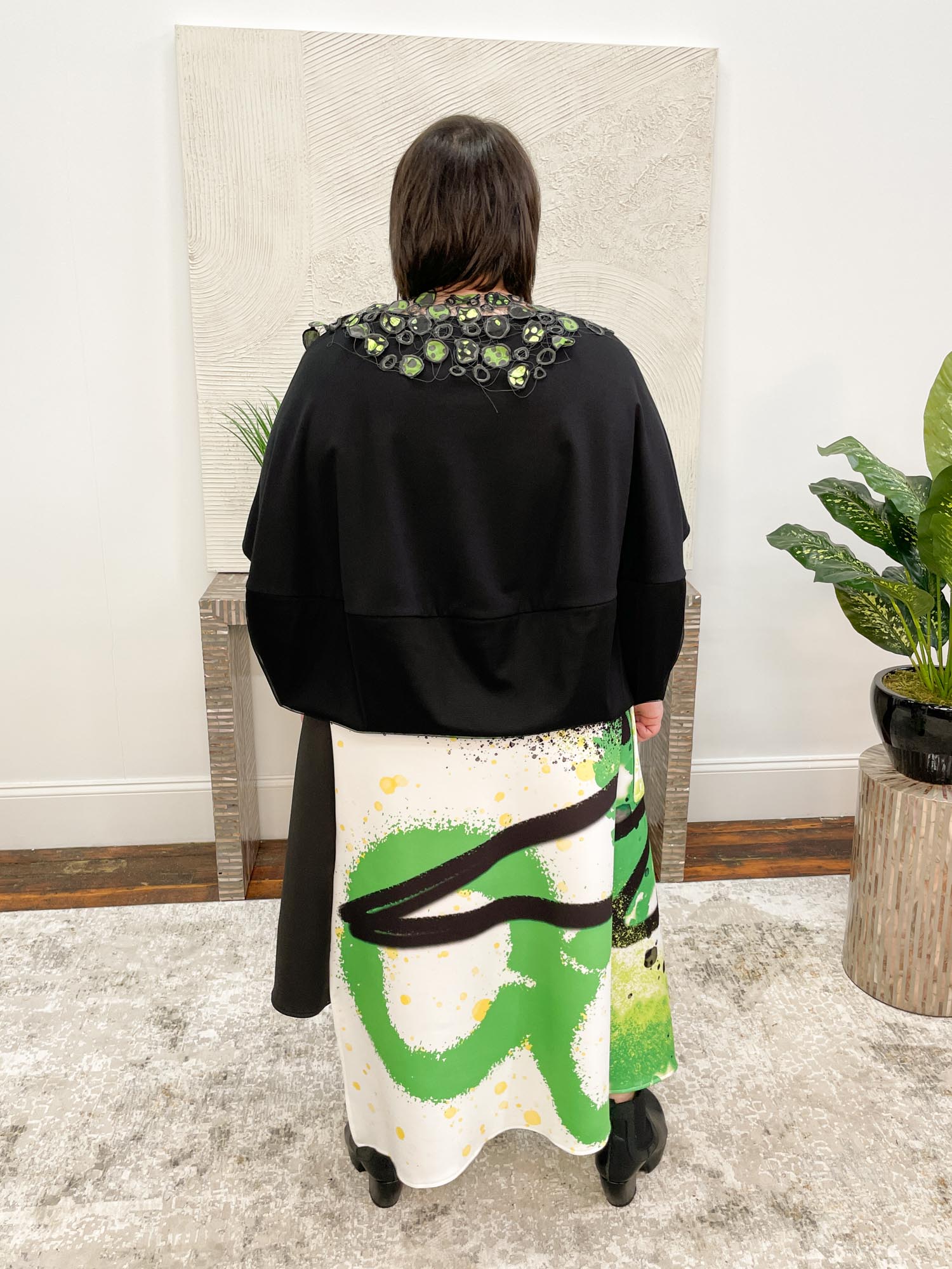 Link Dia Skirt, Green Print - Statement Boutique