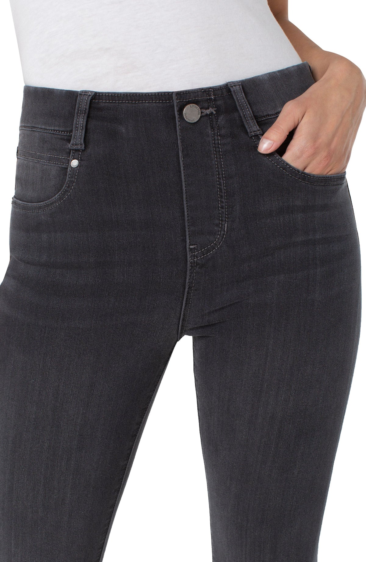 Liverpool Los Angeles Gia Glider Ankle Skinny, Meteorite - Statement Boutique