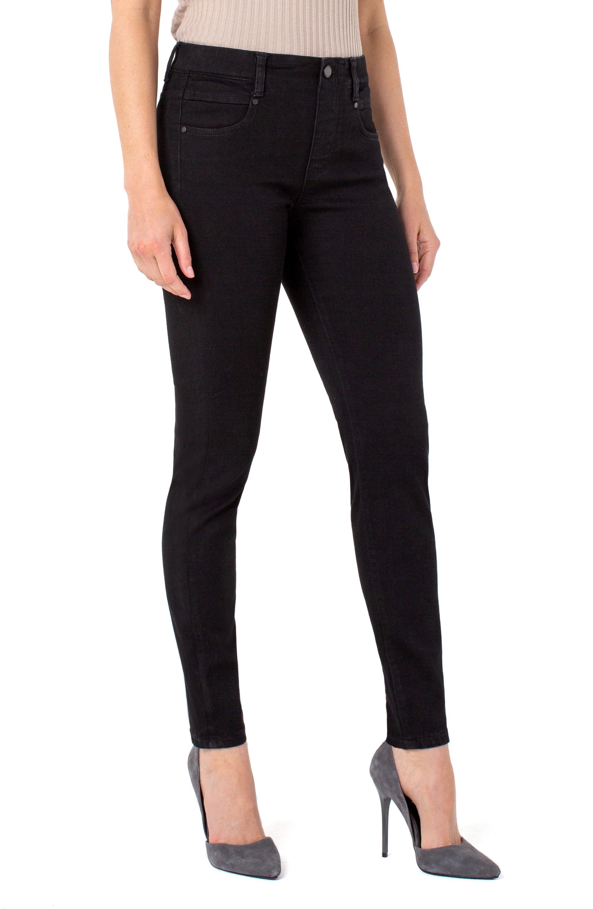 Liverpool Los Angeles Gia Glider Skinny 30", Black Rinse - Statement Boutique