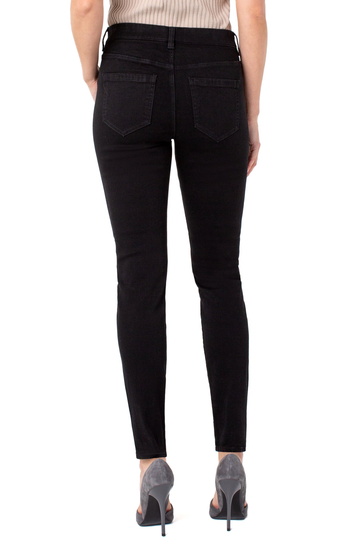 Liverpool Los Angeles Gia Glider Skinny 30&quot;, Black Rinse - Statement Boutique