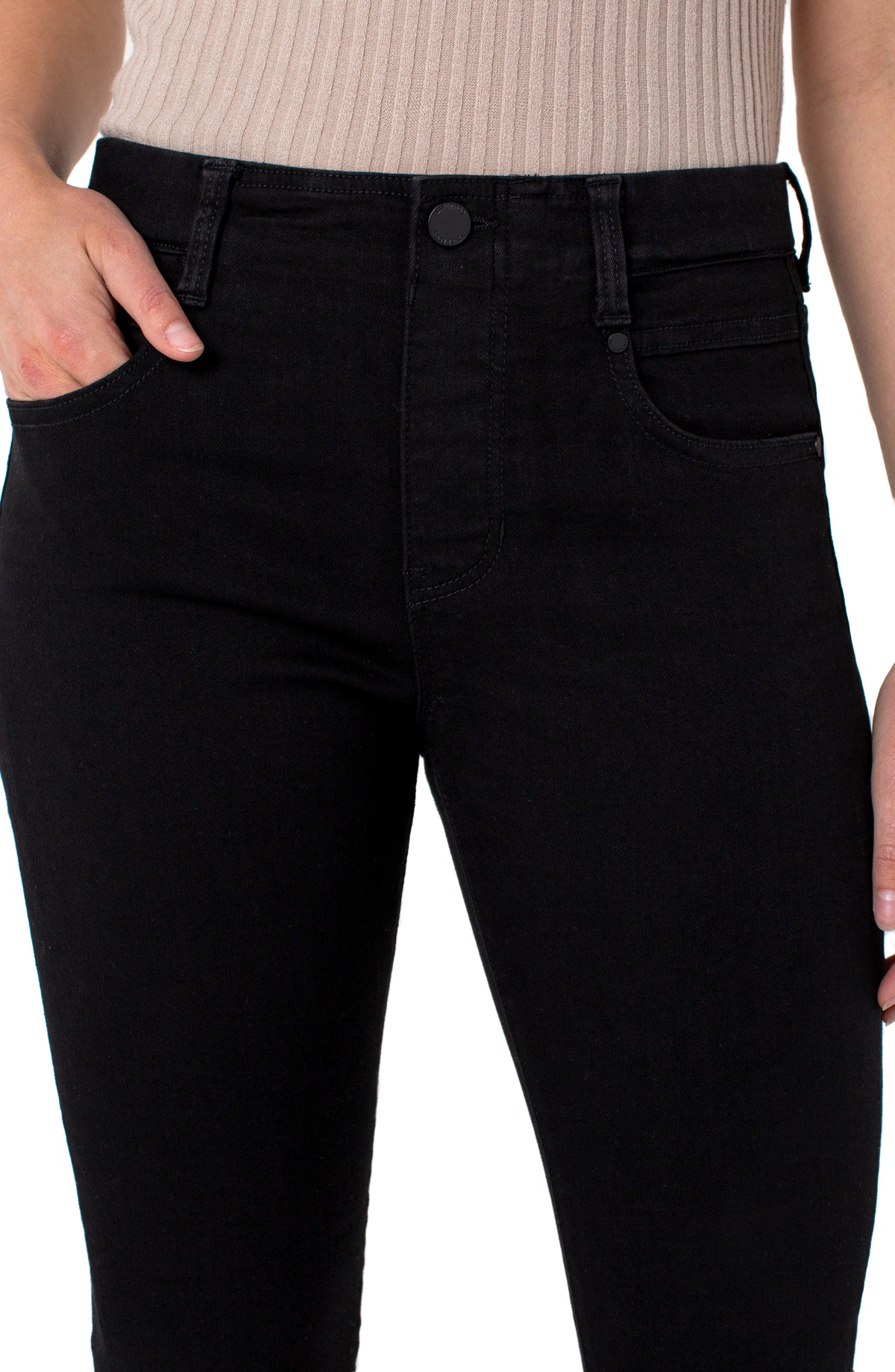 Liverpool Los Angeles Gia Glider Skinny 30&quot;, Black Rinse - Statement Boutique