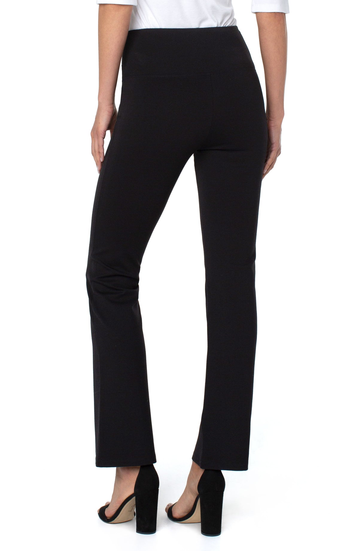 Liverpool Los Angeles Pearl Pintuck Seam Full Length Flare, Black - Statement Boutique