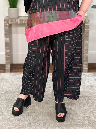 Luukaa Glow Striped Pant, Pink - Statement Boutique