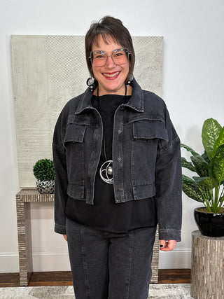 Grafit Sasha Denim Jacket, Black