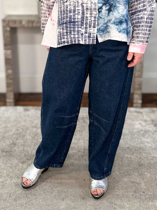 Luukaa Nila Barrel Jeans, Indigo Denim - Statement Boutique