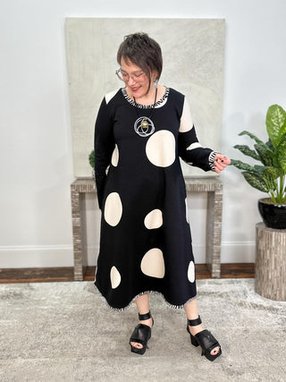 OpArt Sofia Dress, Polka Dots