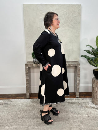 OpArt Sofia Dress, Polka Dots