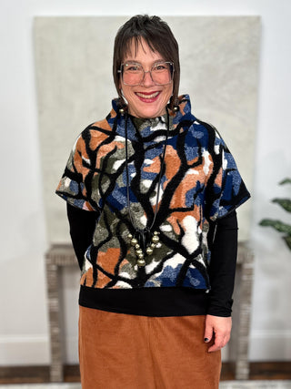 Silva Eleanor Top, Earth Print