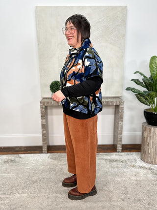 Silva Eleanor Top, Earth Print