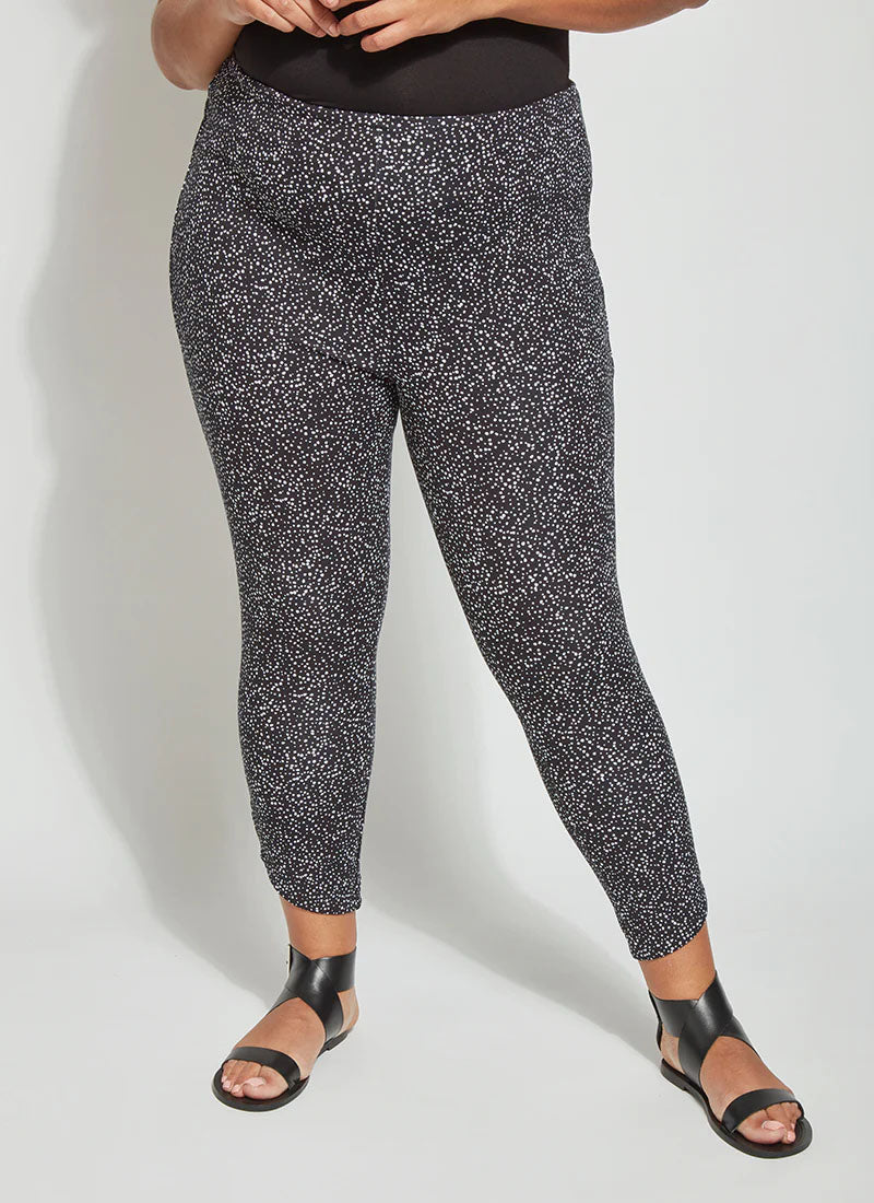 Lyssé Jasmyne Crop Pattern Legging, Fizz Dot Black - Statement