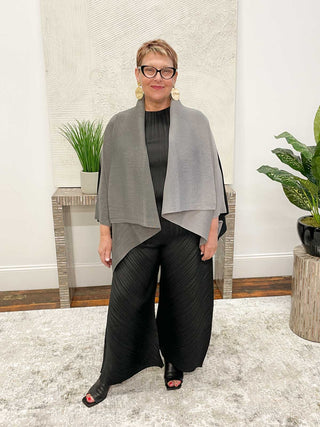 MC Oasis Two Tone Kimono Jacket, Black/Grey - Statement Boutique