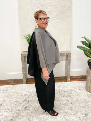 MC Oasis Two Tone Kimono Jacket, Black/Grey - Statement Boutique