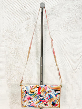 Magnifique Large Convertible Clutch, Multi Abstract - Statement Boutique