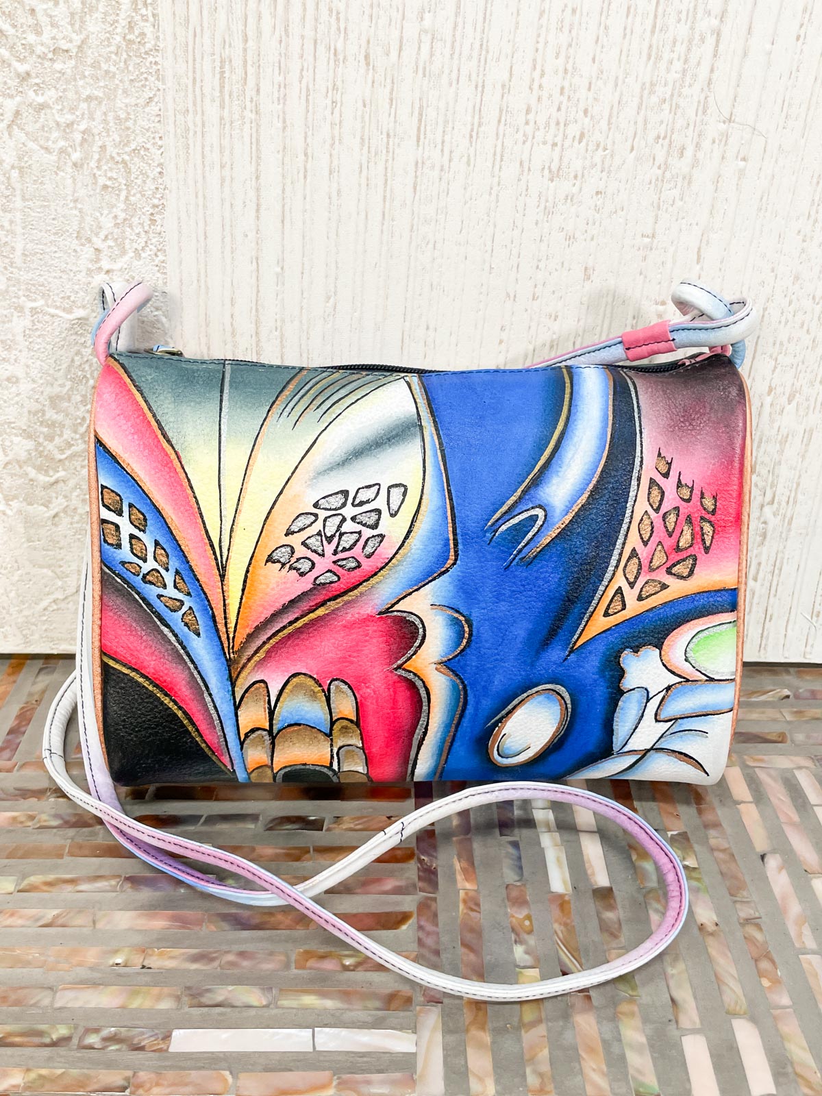 Magnifique Handbags Small Crossbody Shoulder Bag Blue Fusion Statement Boutique