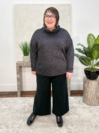 Mat Sweater Knit Crop Pant, Black - Statement Boutique