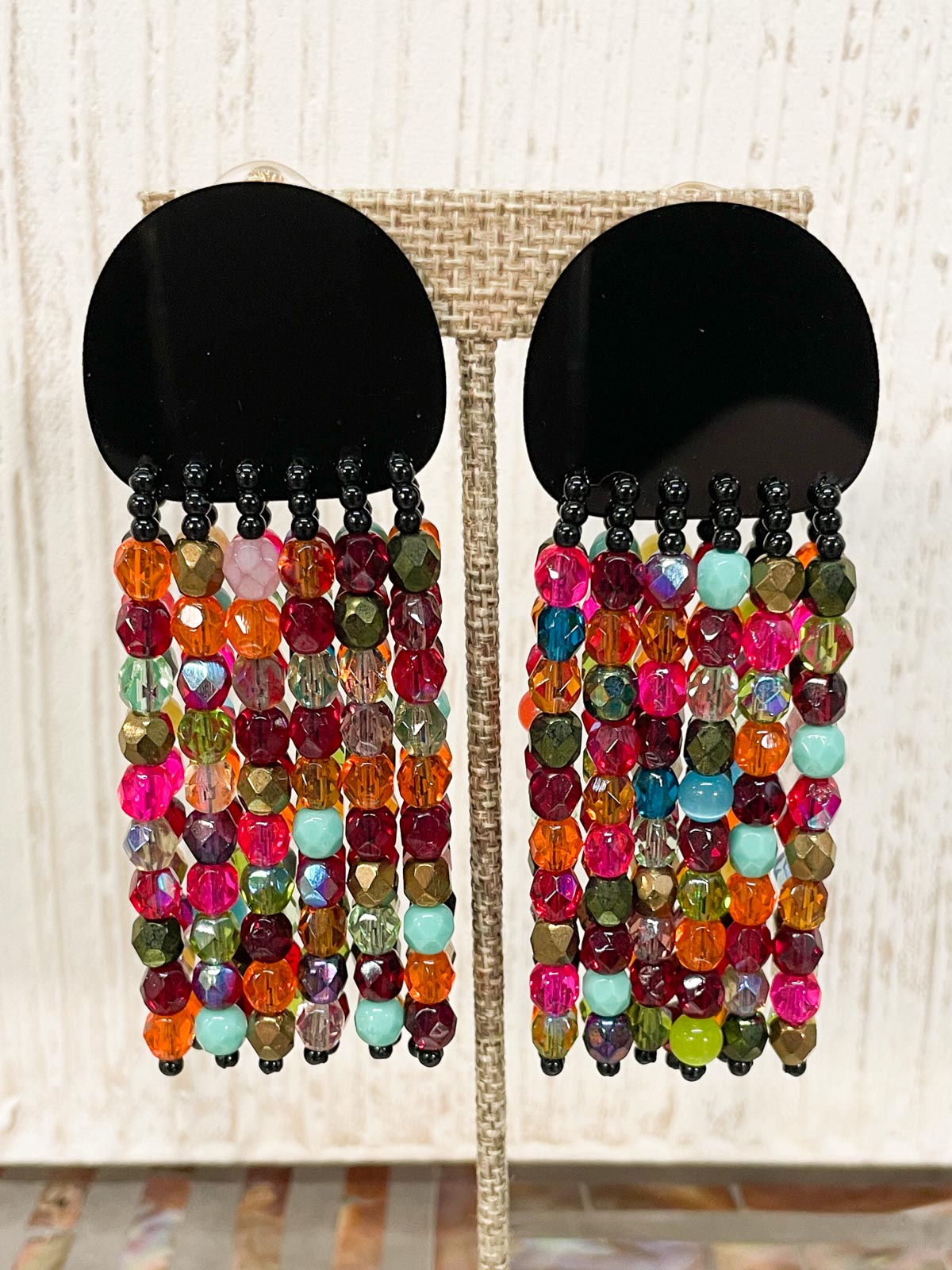 Michaela Malin Cascade Crystal Clip Earrings, Multi - Statement Boutique
