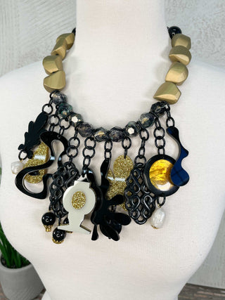 Michaela Malin Clyde Necklace, Gold - Statement Boutique